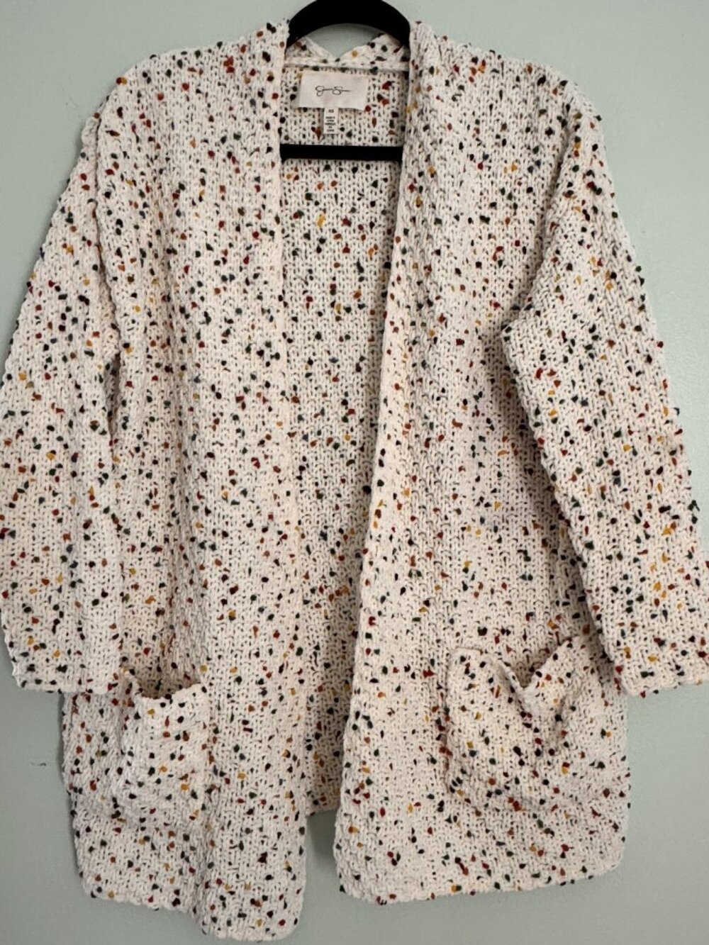 Jessica Simpson Confetti Chunky Knit Cardigan - XS JK0544